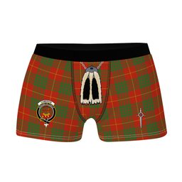 ScotsTee Shop Scottish Cameron Ancient Clan Crest Highland Kilt Sporran Tartan Boxer Briefs