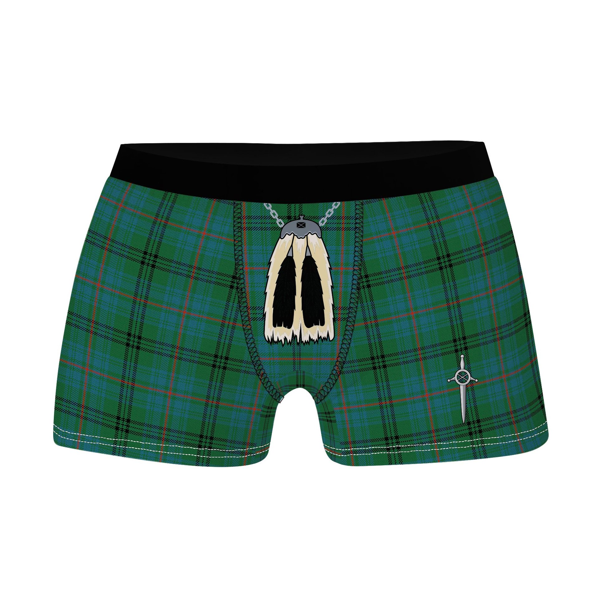 ScotsTee Shop Scottish Walker Hunting Ancient Clan Highland Kilt Sporran Tartan Boxer Briefs
