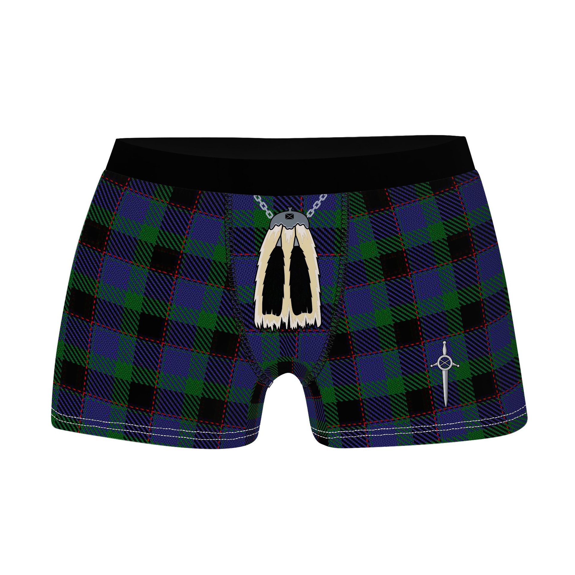 ScotsTee Shop Scottish Meoni Clan Highland Kilt Sporran Tartan Boxer Briefs