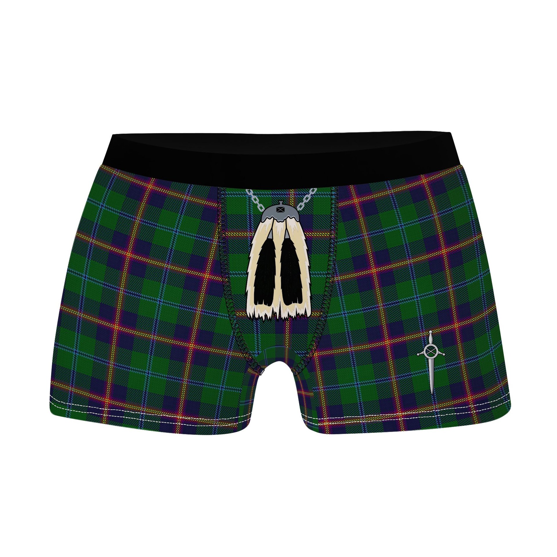 ScotsTee Shop Scottish Young Clan Highland Kilt Sporran Tartan Boxer Briefs
