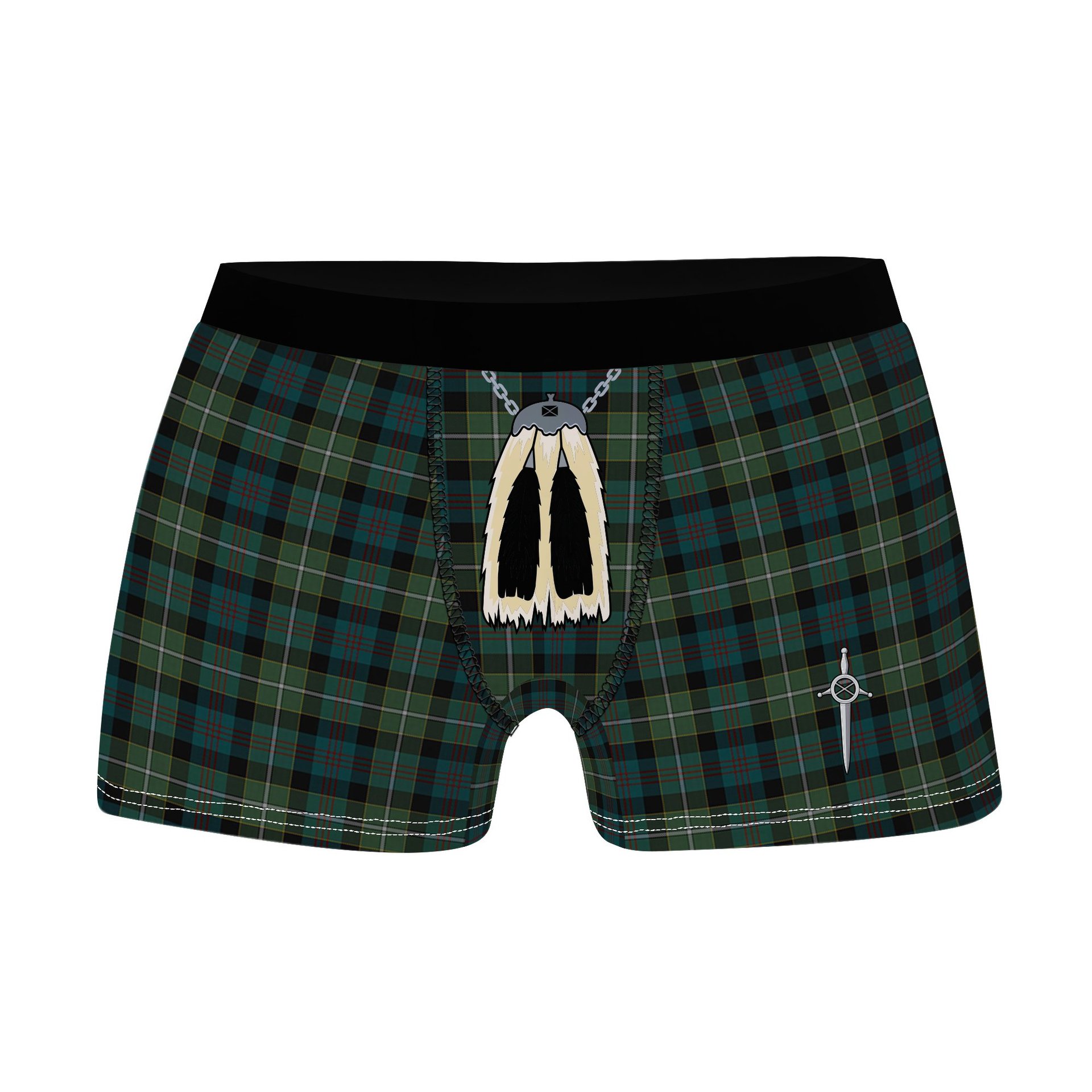 ScotsTee Shop Scottish Whitson Clan Highland Kilt Sporran Tartan Boxer Briefs