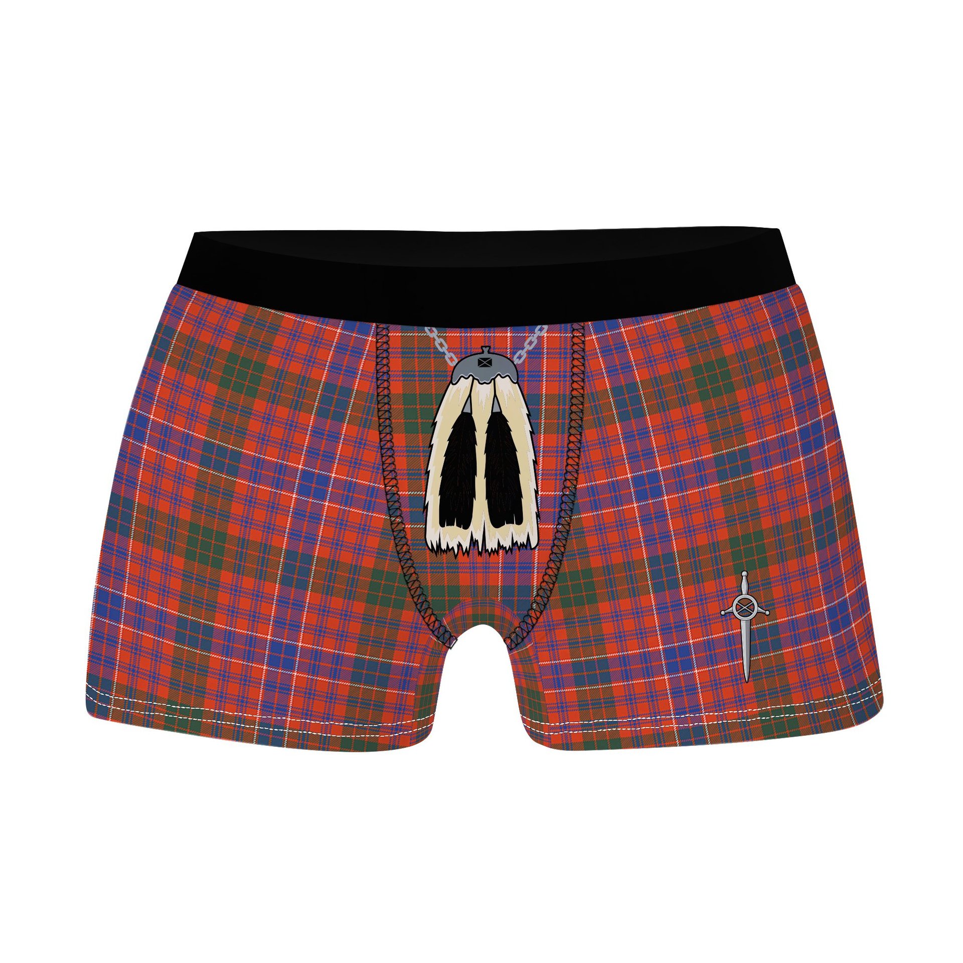 ScotsTee Shop Scottish MacRae Ancient Clan Highland Kilt Sporran Tartan Boxer Briefs