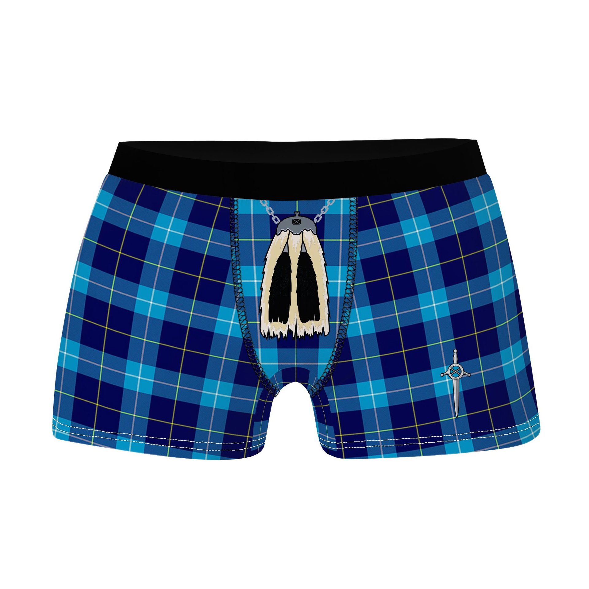 ScotsTee Shop Scottish McKerrell Clan Highland Kilt Sporran Tartan Boxer Briefs