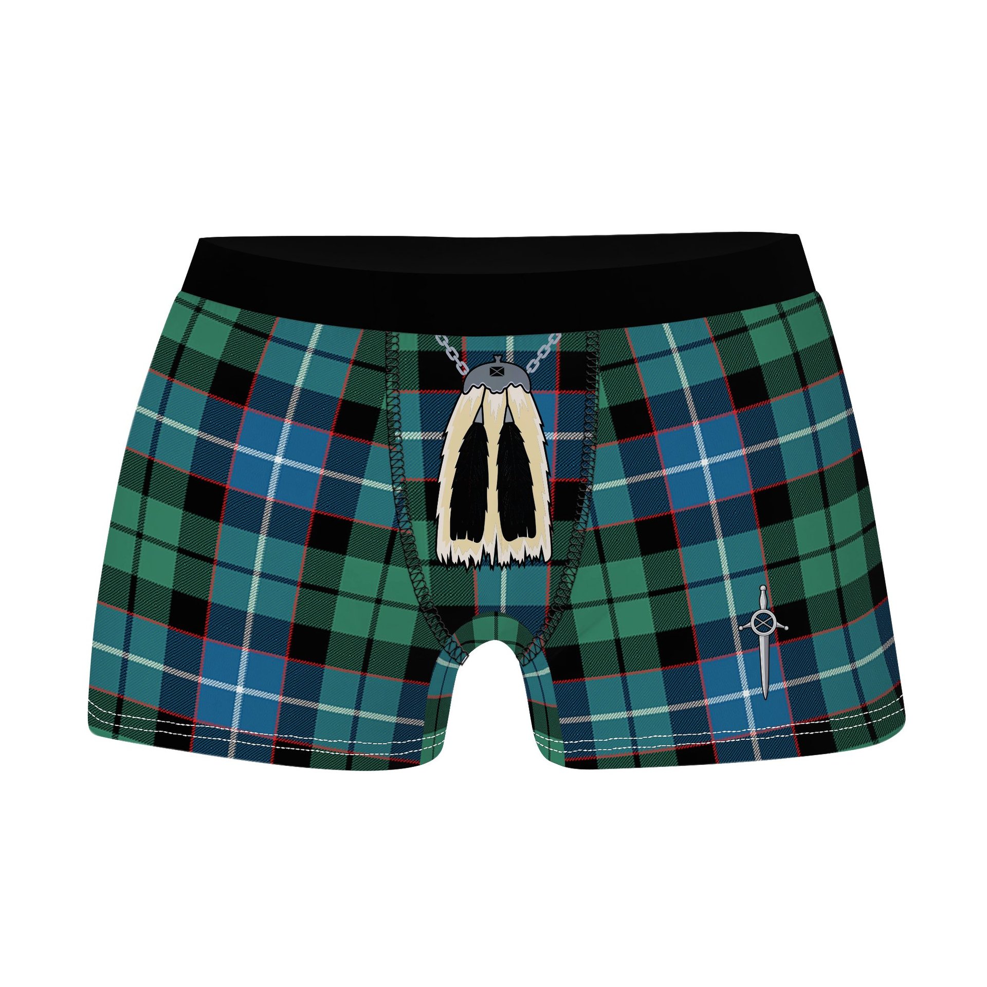 ScotsTee Shop Scottish Mitchell Ancient Clan Highland Kilt Sporran Tartan Boxer Briefs