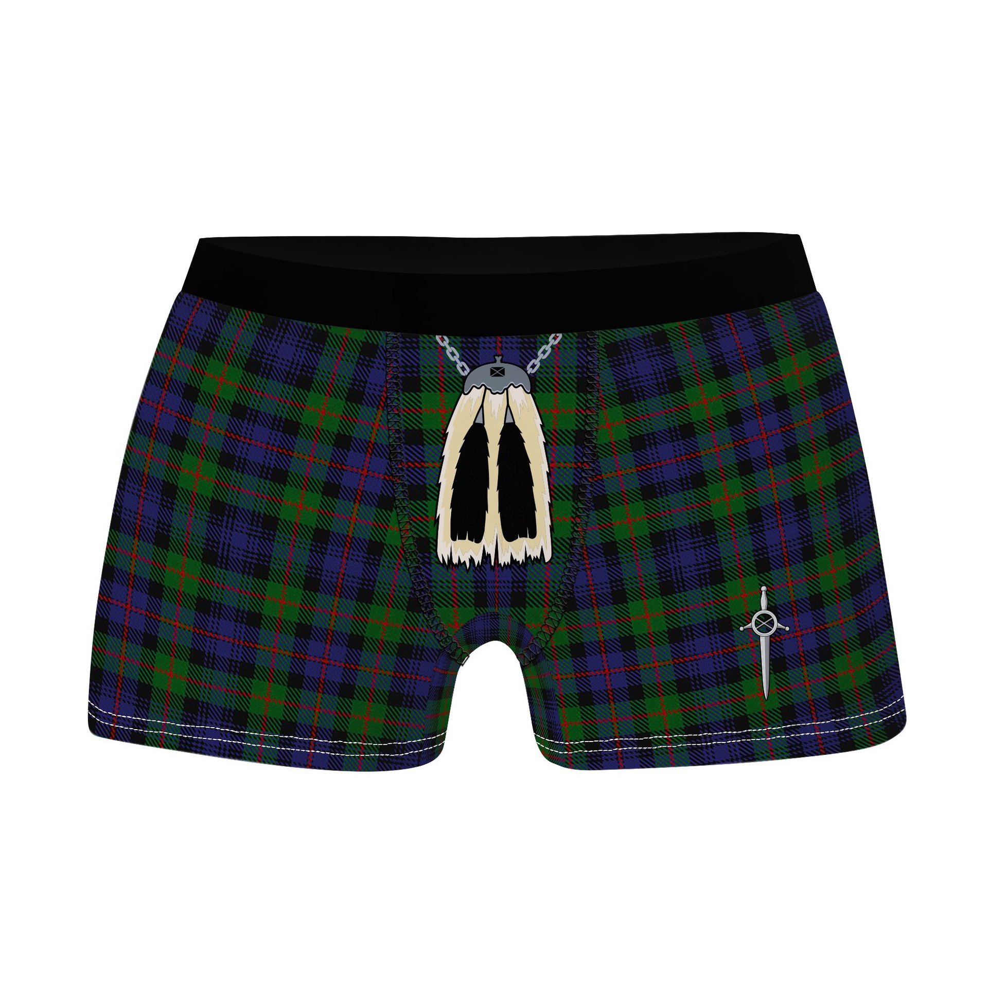 ScotsTee Shop Scottish Murray of Atholl Clan Highland Kilt Sporran Tartan Boxer Briefs