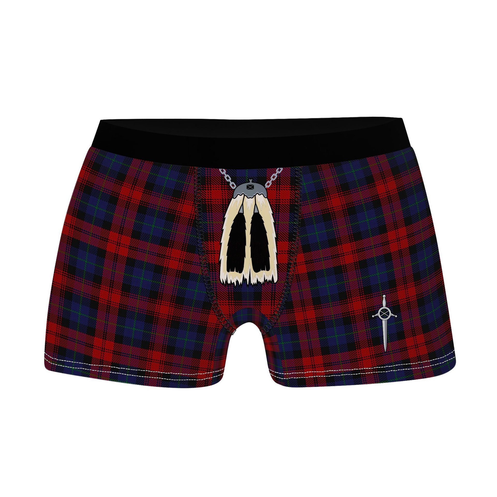ScotsTee Shop Scottish McLaughlin Clan Highland Kilt Sporran Tartan Boxer Briefs