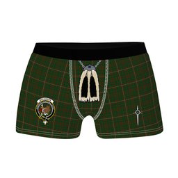 ScotsTee Shop Scottish MacKinnon Hunting Clan Crest Highland Kilt Sporran Tartan Boxer Briefs