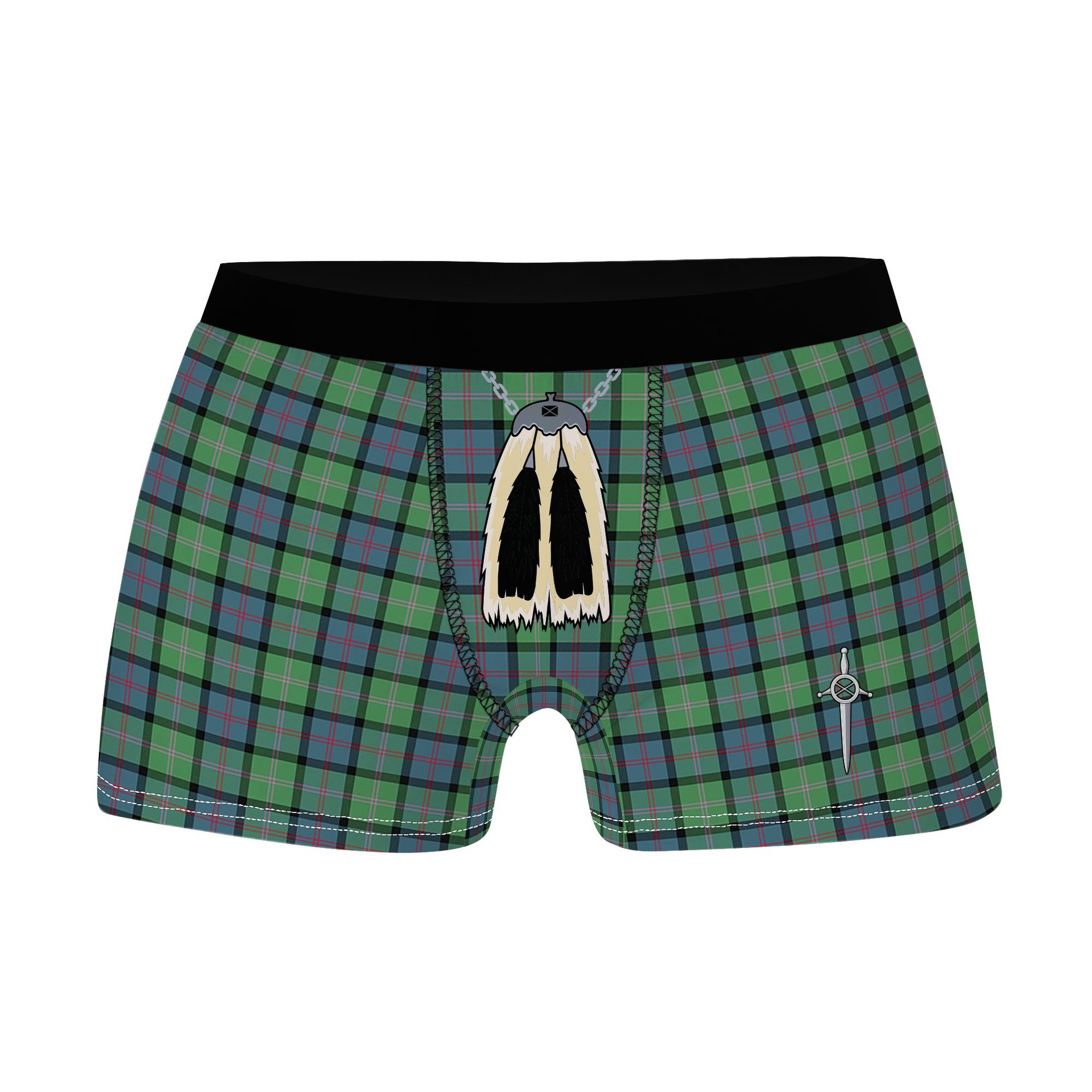 ScotsTee Shop Scottish MacThomas Ancient Clan Highland Kilt Sporran Tartan Boxer Briefs