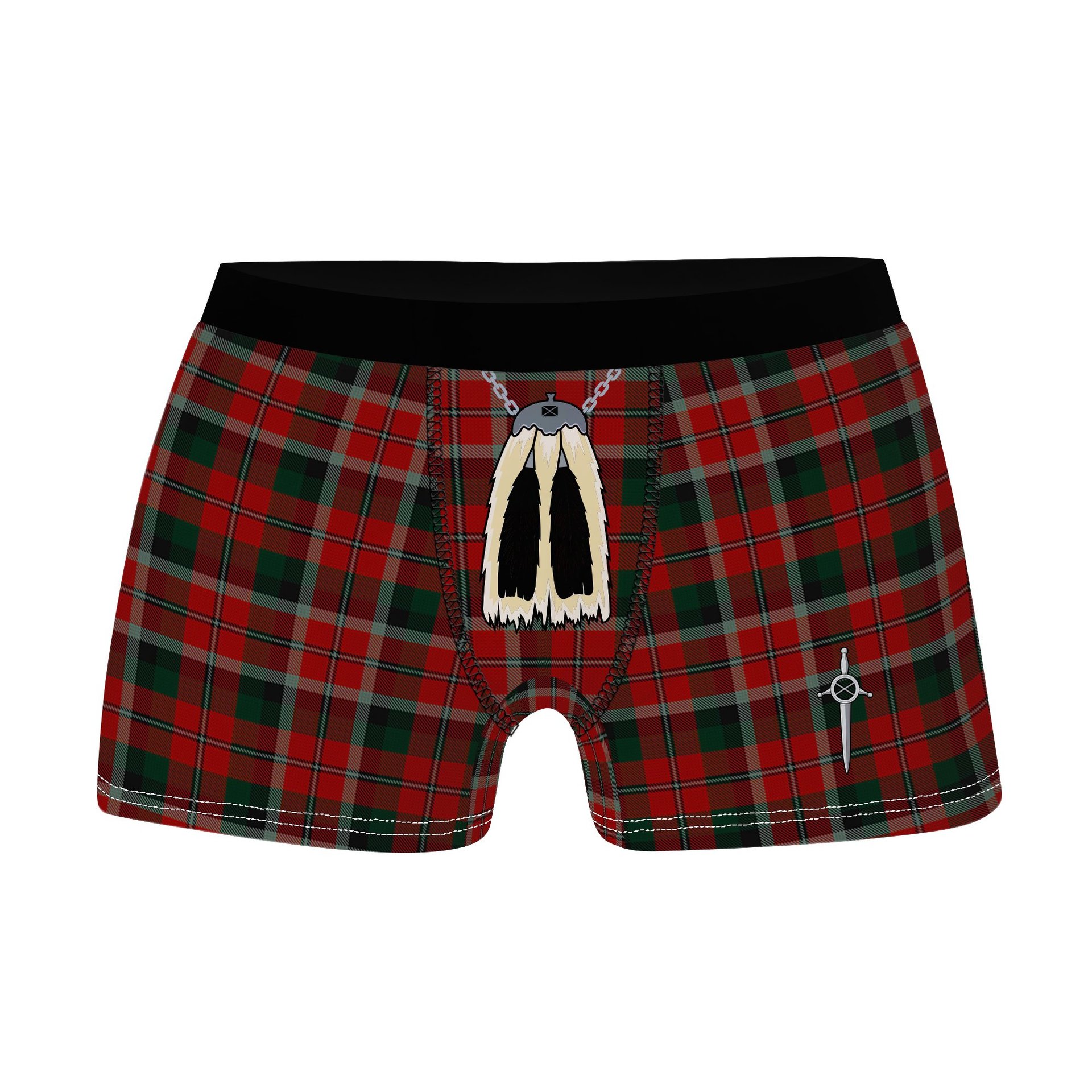 ScotsTee Shop Scottish Montrose Graham Clan Highland Kilt Sporran Tartan Boxer Briefs