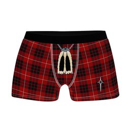 ScotsTee Shop Scottish Munro Black and Red Clan Highland Kilt Sporran Tartan Boxer Briefs