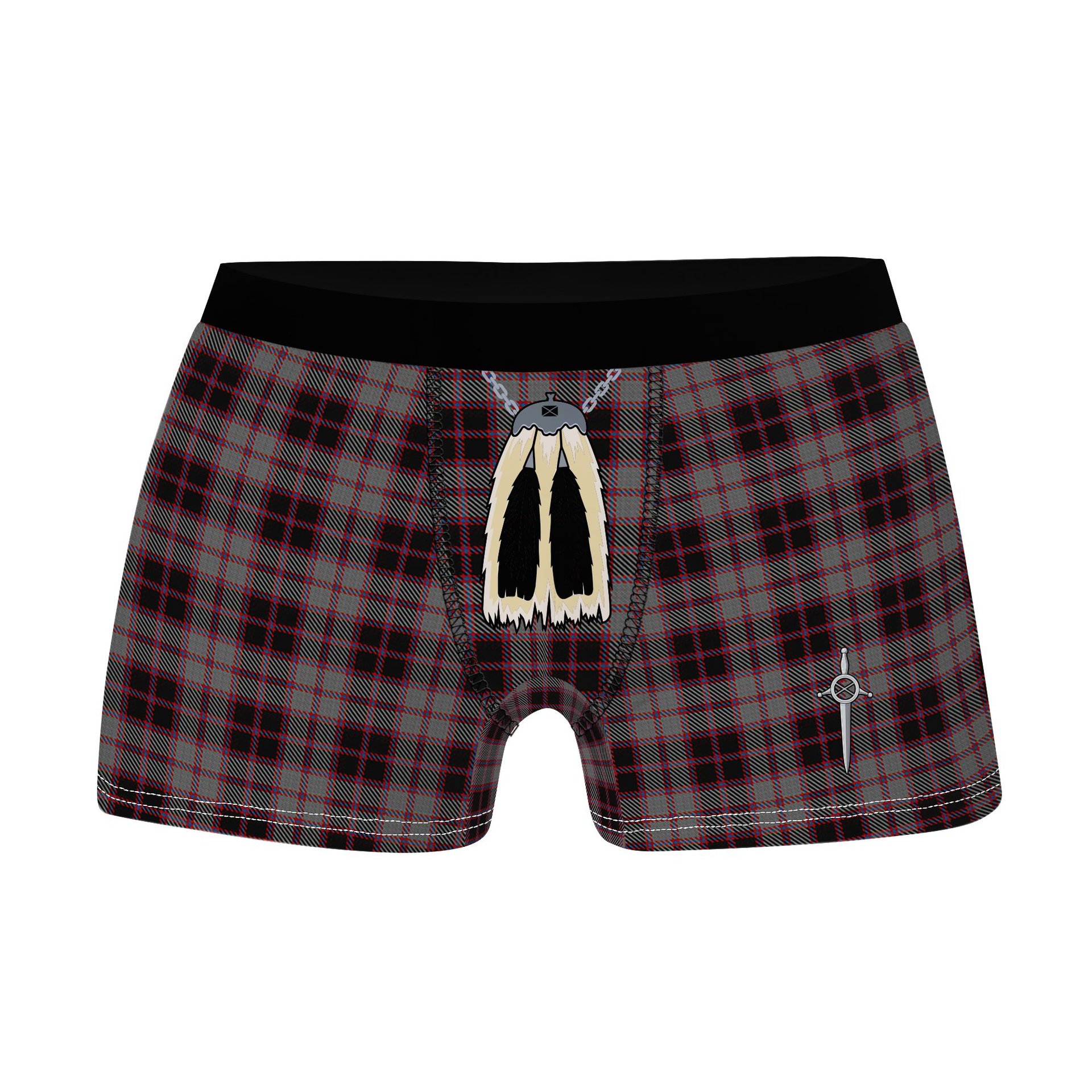 ScotsTee Shop Scottish MacPherson Hunting Clan Highland Kilt Sporran Tartan Boxer Briefs