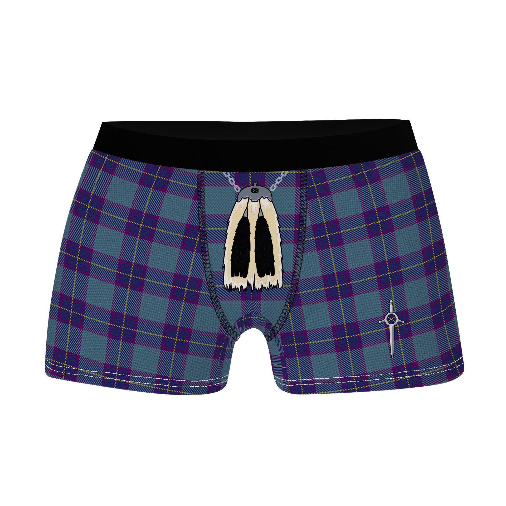 ScotsTee Shop Scottish Patterson John Clan Highland Kilt Sporran Tartan Boxer Briefs