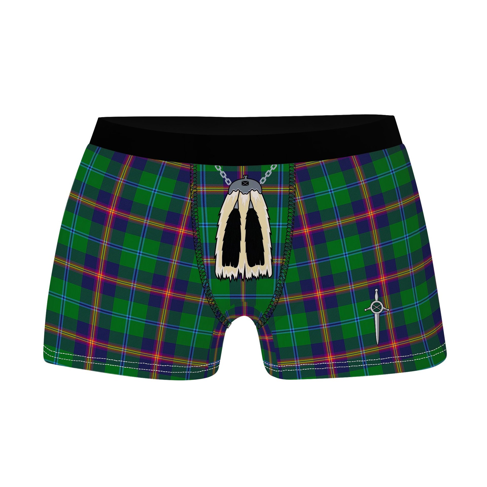 ScotsTee Shop Scottish Young Modern SC Clan Highland Kilt Sporran Tartan Boxer Briefs