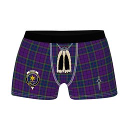 ScotsTee Shop Scottish Wardlaw Modern Clan Crest Highland Kilt Sporran Tartan Boxer Briefs