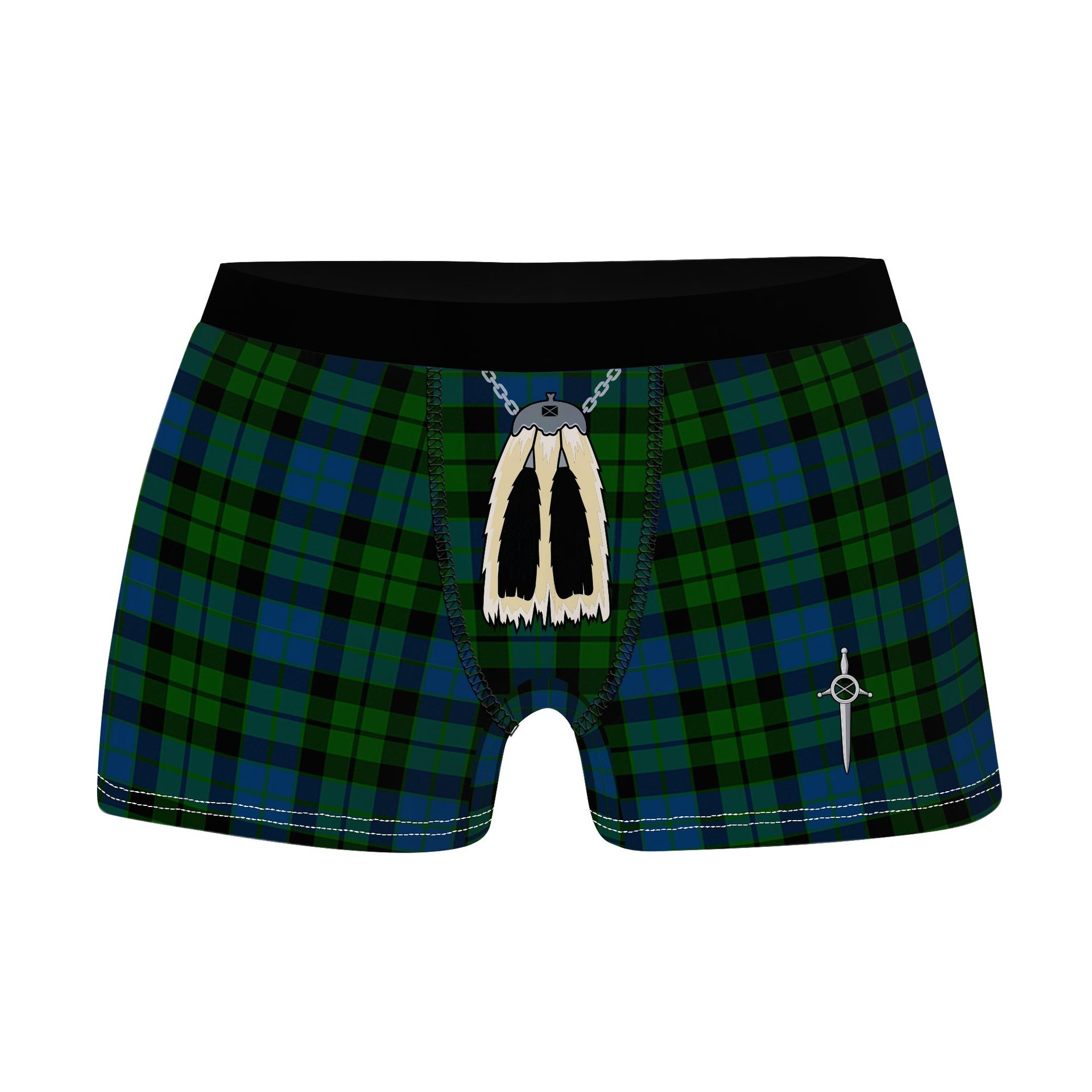 ScotsTee Shop Scottish McCoy Clan Highland Kilt Sporran Tartan Boxer Briefs
