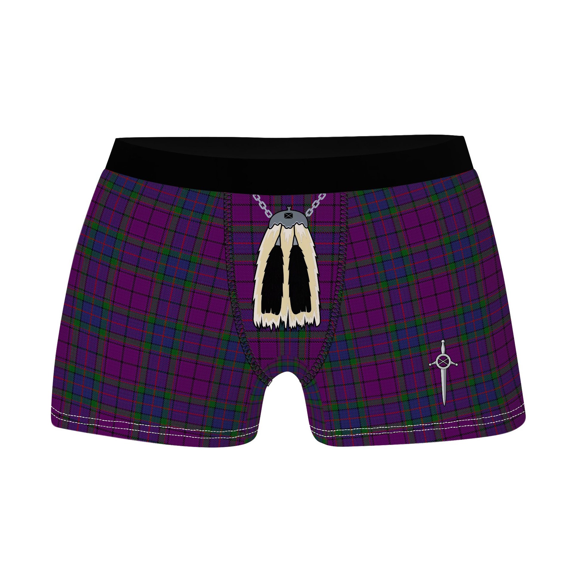 ScotsTee Shop Scottish Wardlaw Clan Highland Kilt Sporran Tartan Boxer Briefs