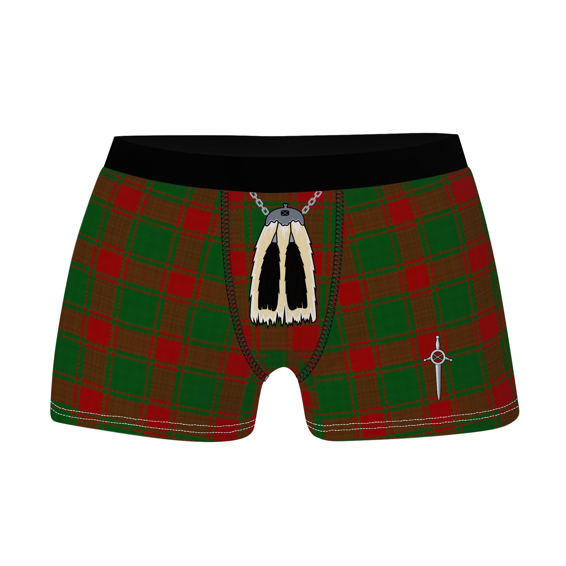 ScotsTee Shop Scottish Middleton Clan Highland Kilt Sporran Tartan Boxer Briefs