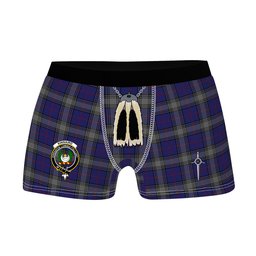 ScotsTee Shop Scottish Kinnaird Clan Crest Highland Kilt Sporran Tartan Boxer Briefs
