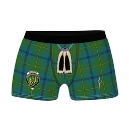 ScotsTee Shop Scottish Johnstone Ancient Clan Crest Highland Kilt Sporran Tartan Boxer Briefs