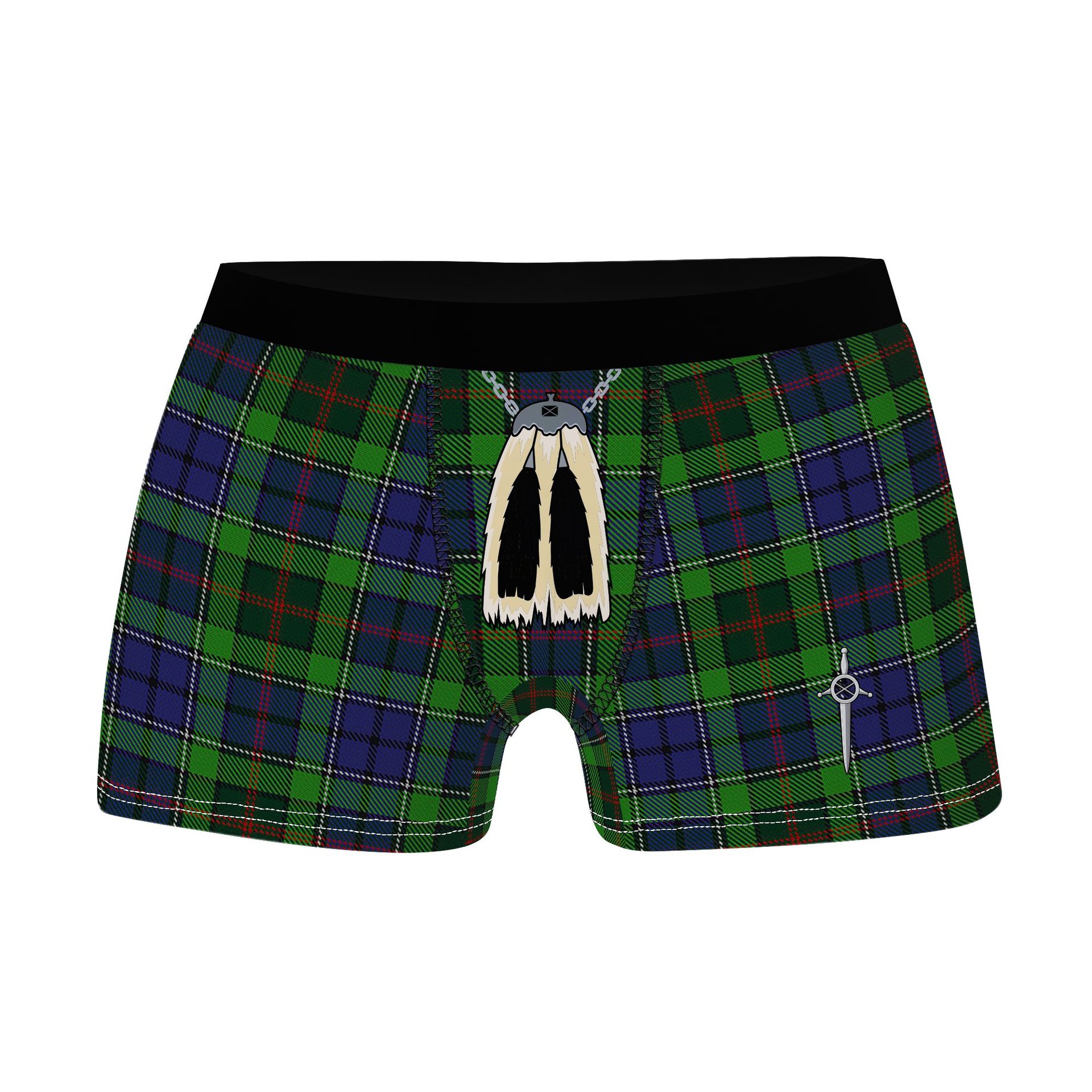 ScotsTee Shop Scottish Rutledge Clan Highland Kilt Sporran Tartan Boxer Briefs