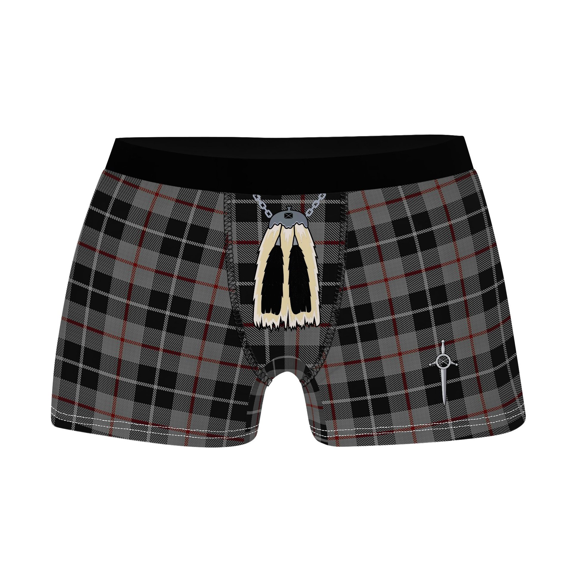 ScotsTee Shop Scottish Thompson Society Grey Clan Highland Kilt Sporran Tartan Boxer Briefs