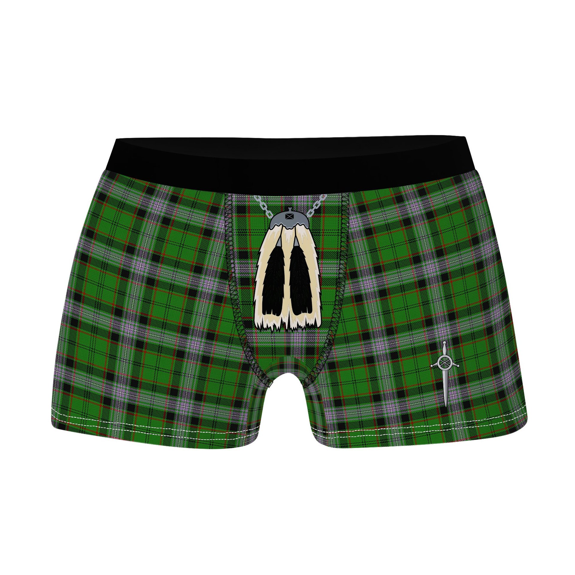 ScotsTee Shop Scottish Moss Clan Highland Kilt Sporran Tartan Boxer Briefs