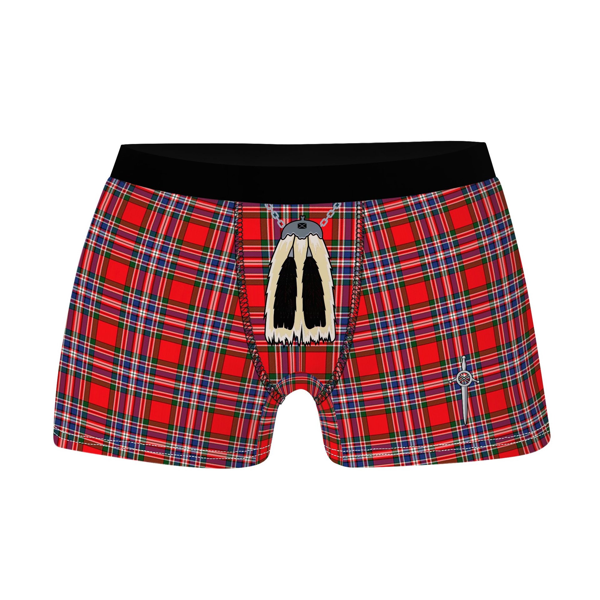 ScotsTee Shop Scottish McFarland Modern Clan Highland Kilt Sporran Tartan Boxer Briefs