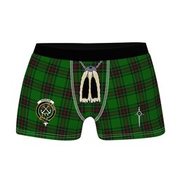 ScotsTee Shop Scottish Kinnear Clan Crest Highland Kilt Sporran Tartan Boxer Briefs