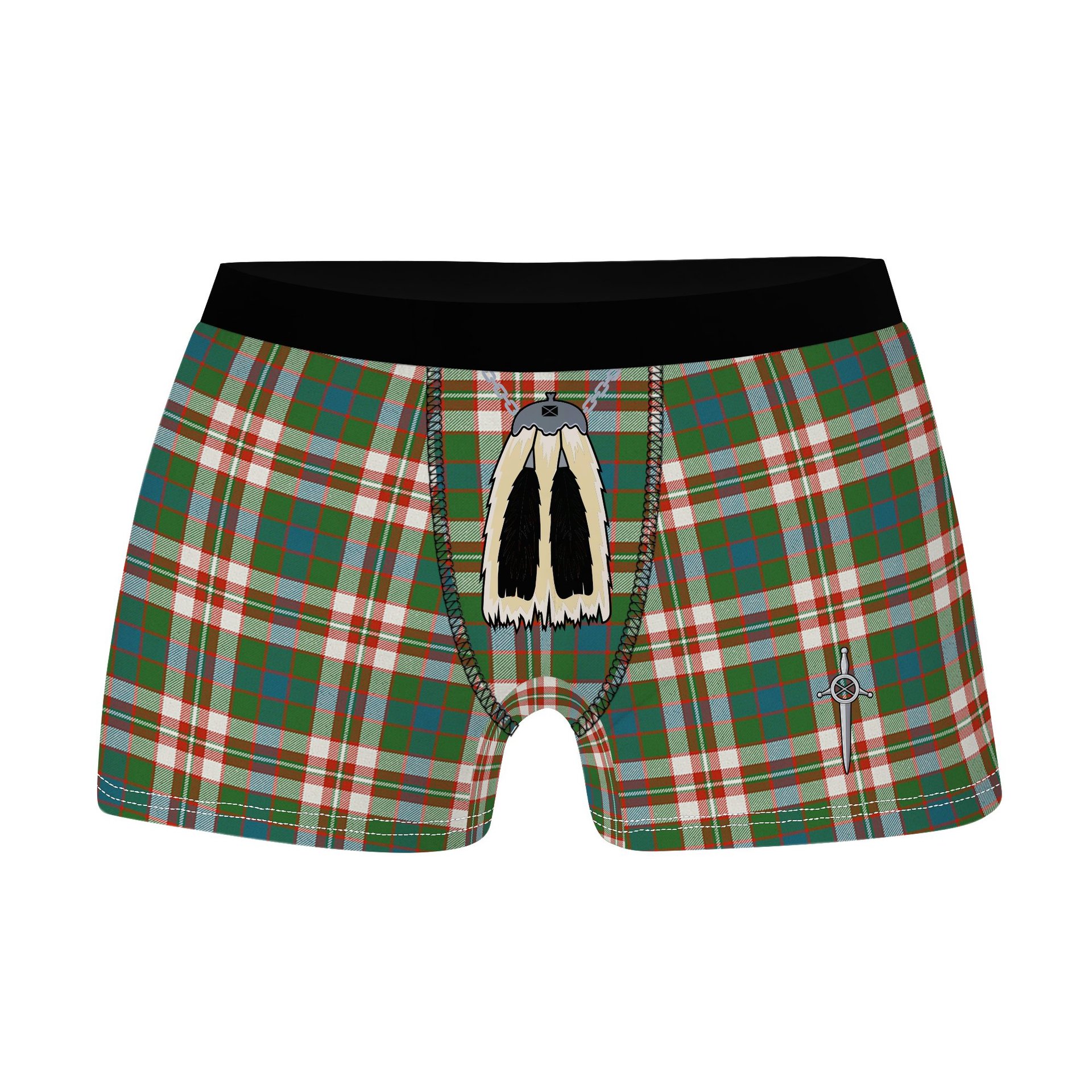 ScotsTee Shop Scottish Robertson Dress Ancient Clan Highland Kilt Sporran Tartan Boxer Briefs