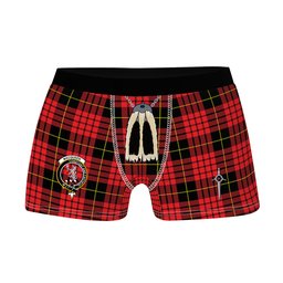 ScotsTee Shop Scottish MacQueen Modern Clan Crest Highland Kilt Sporran Tartan Boxer Briefs