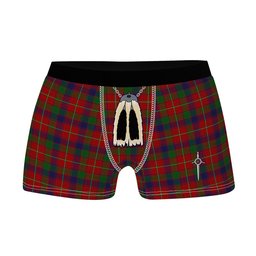 ScotsTee Shop Scottish Robertson White line Clan Highland Kilt Sporran Tartan Boxer Briefs