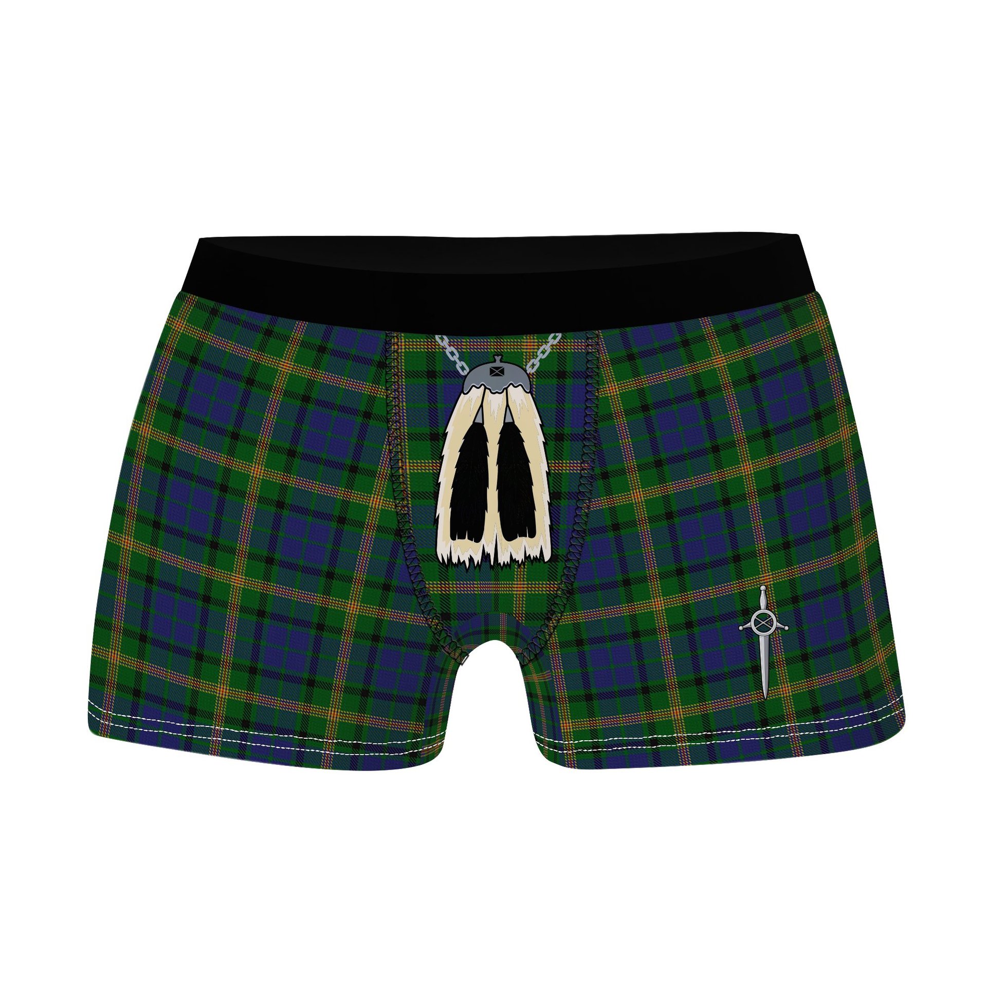 ScotsTee Shop Scottish Maitland Clan Highland Kilt Sporran Tartan Boxer Briefs