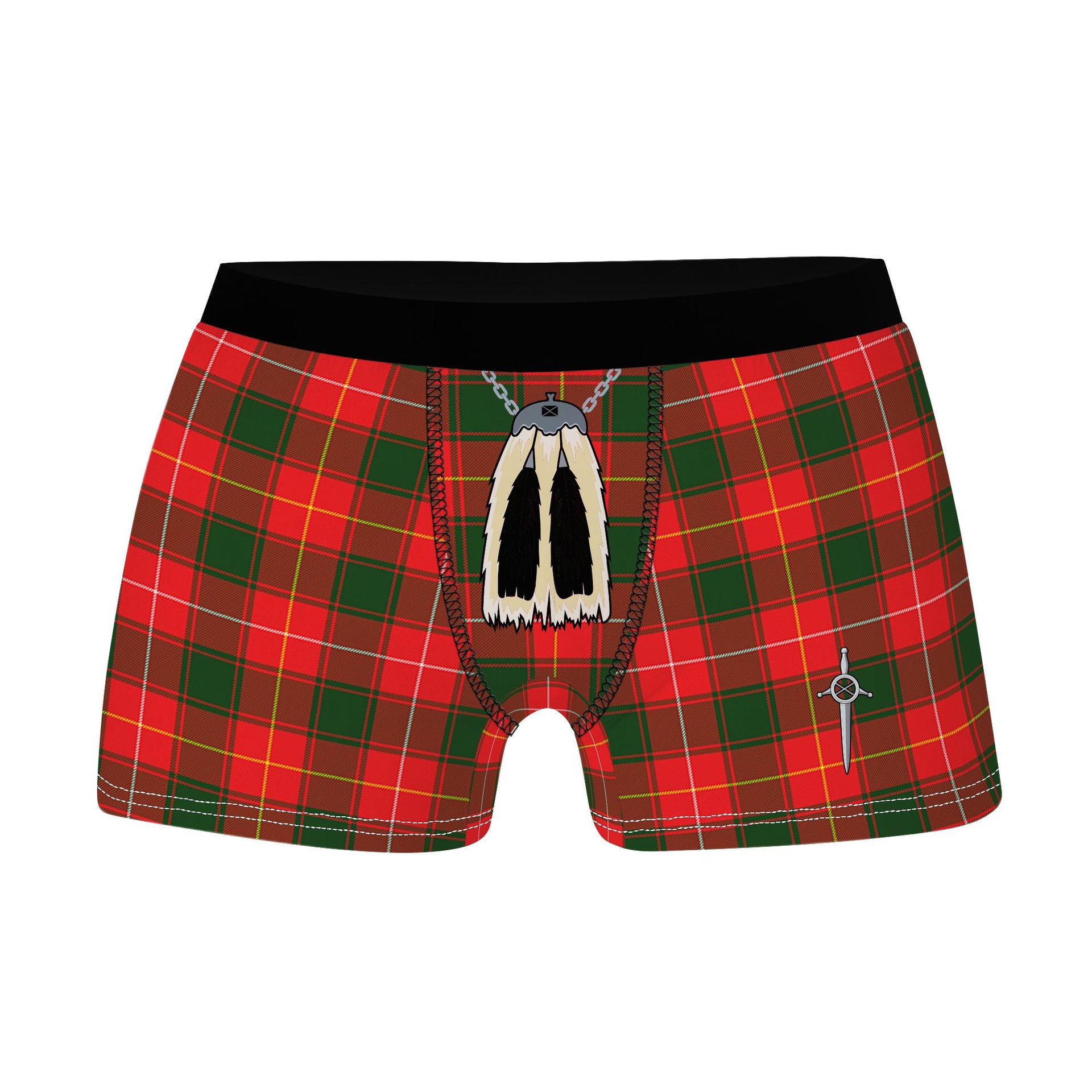 ScotsTee Shop Scottish MacPhee Modern Clan Highland Kilt Sporran Tartan Boxer Briefs