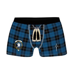 ScotsTee Shop Scottish Ramsay Blue Hunting Clan Crest Highland Kilt Sporran Tartan Boxer Briefs