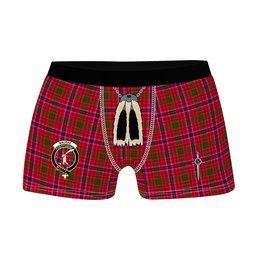 ScotsTee Shop Scottish MacRae Modern Clan Crest Highland Kilt Sporran Tartan Boxer Briefs