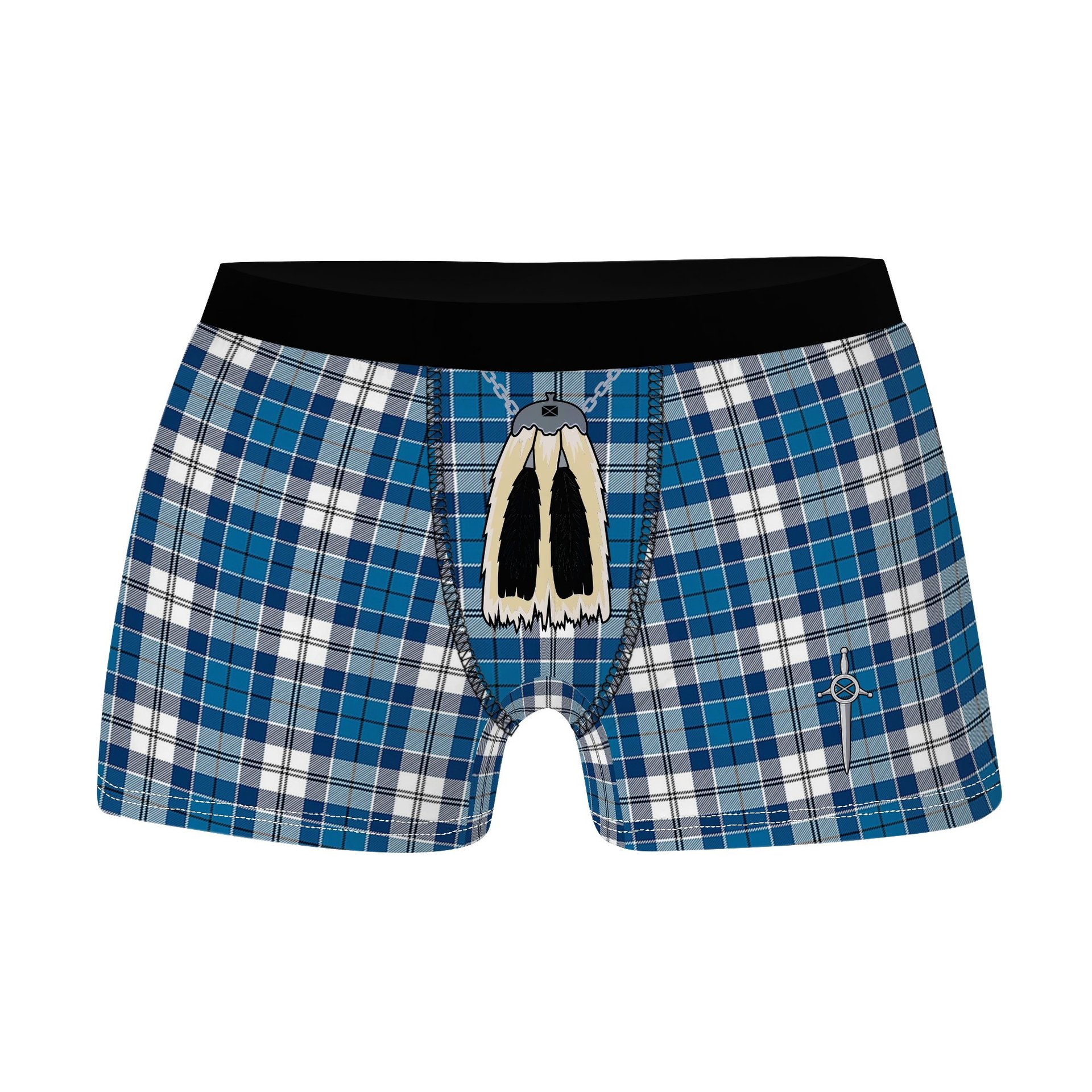 ScotsTee Shop Scottish Strathclyde District Clan Highland Kilt Sporran Tartan Boxer Briefs