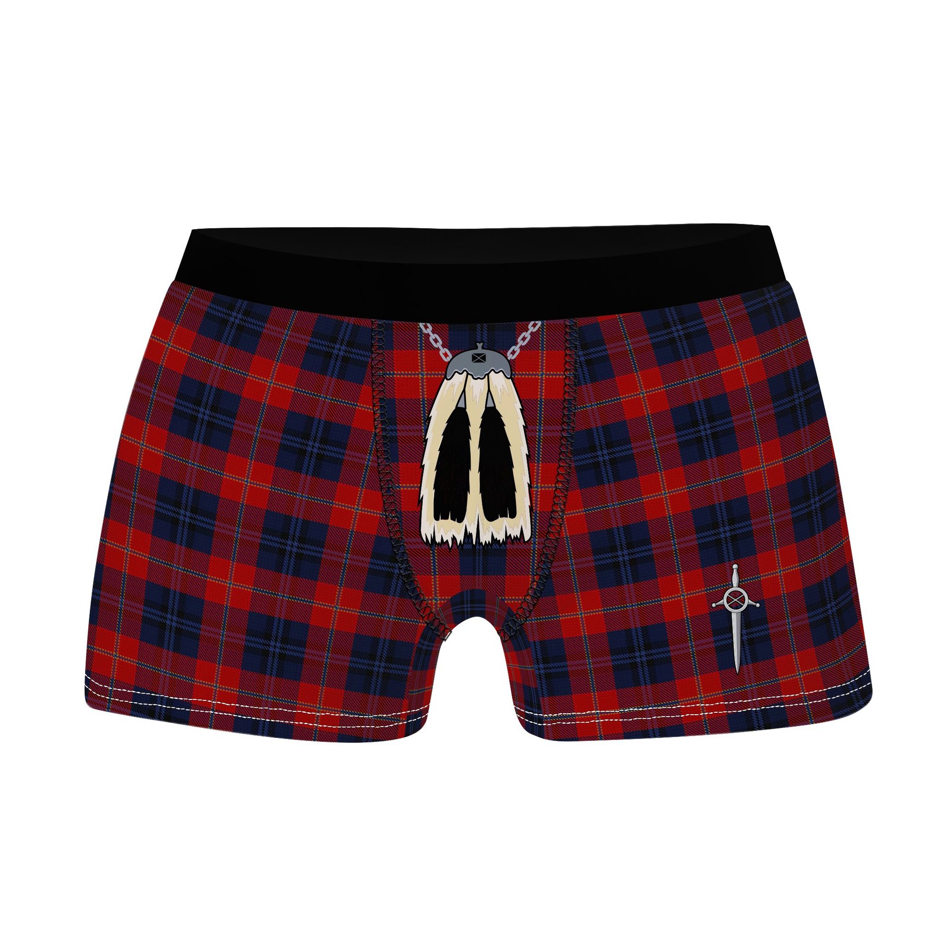 ScotsTee Shop Scottish McKnight Clan Highland Kilt Sporran Tartan Boxer Briefs