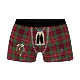 ScotsTee Shop Scottish Ainslie Modern Clan Crest Highland Kilt Sporran Tartan Boxer Briefs