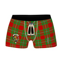 ScotsTee Shop Scottish Gregor Modern Clan Crest Highland Kilt Sporran Tartan Boxer Briefs