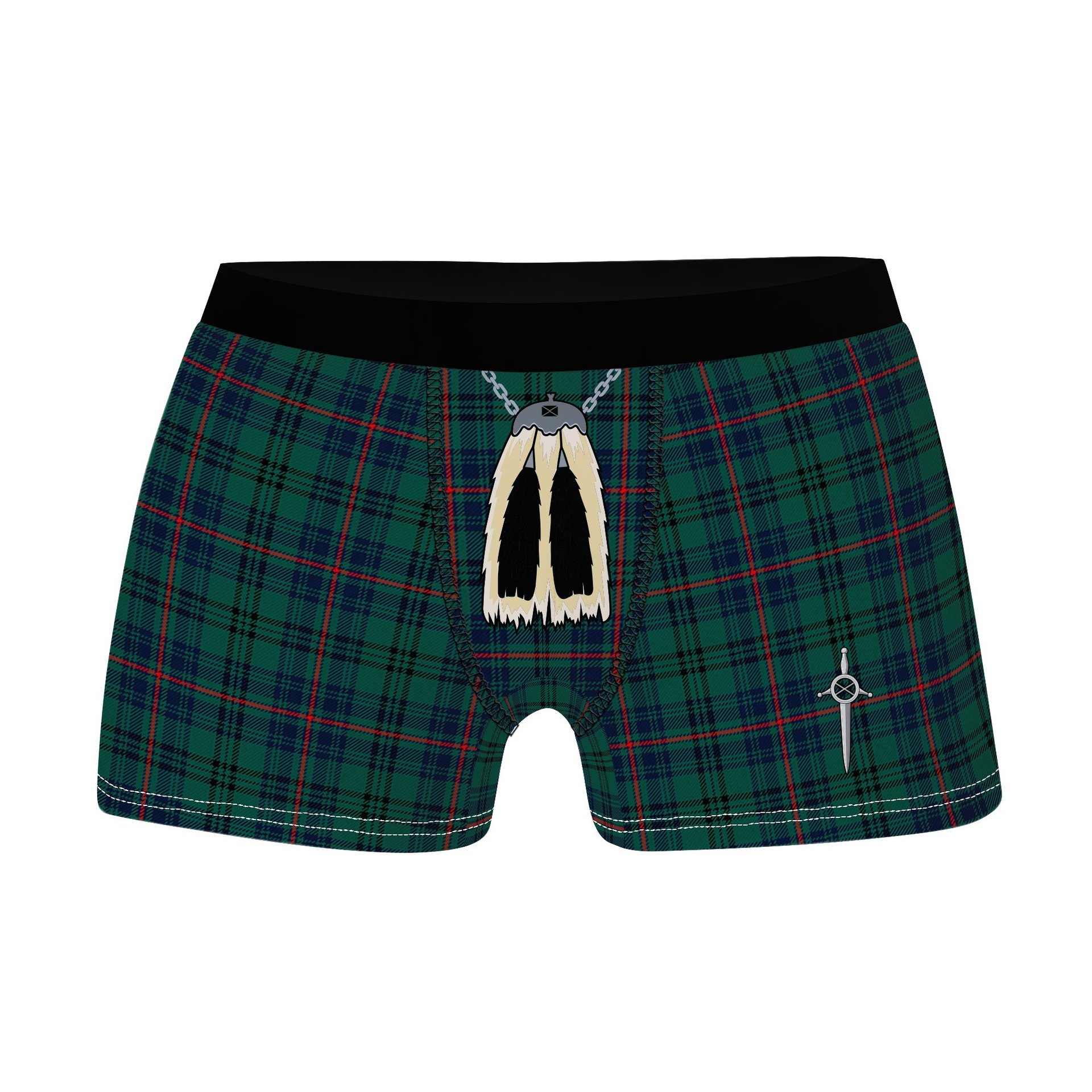 ScotsTee Shop Scottish Walker Hunting Modern Clan Highland Kilt Sporran Tartan Boxer Briefs
