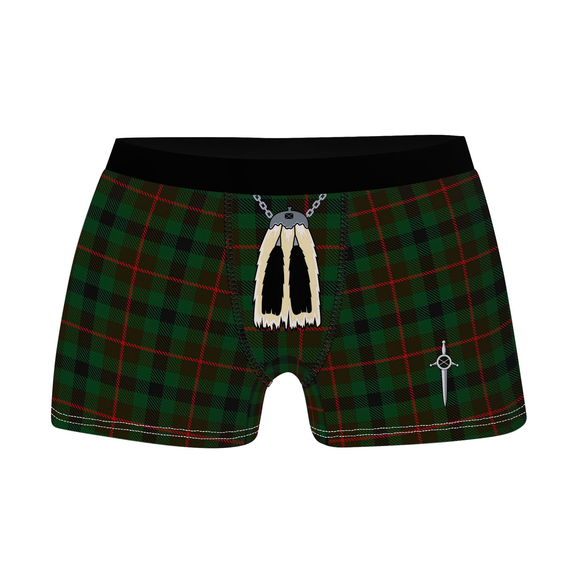 ScotsTee Shop Scottish Tennant Clan Highland Kilt Sporran Tartan Boxer Briefs