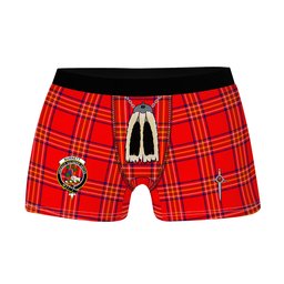 ScotsTee Shop Scottish Burnett Modern Clan Crest Highland Kilt Sporran Tartan Boxer Briefs