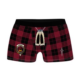 ScotsTee Shop Scottish Cameron Black and Red Modern Clan Crest Highland Kilt Sporran Tartan Boxer Briefs