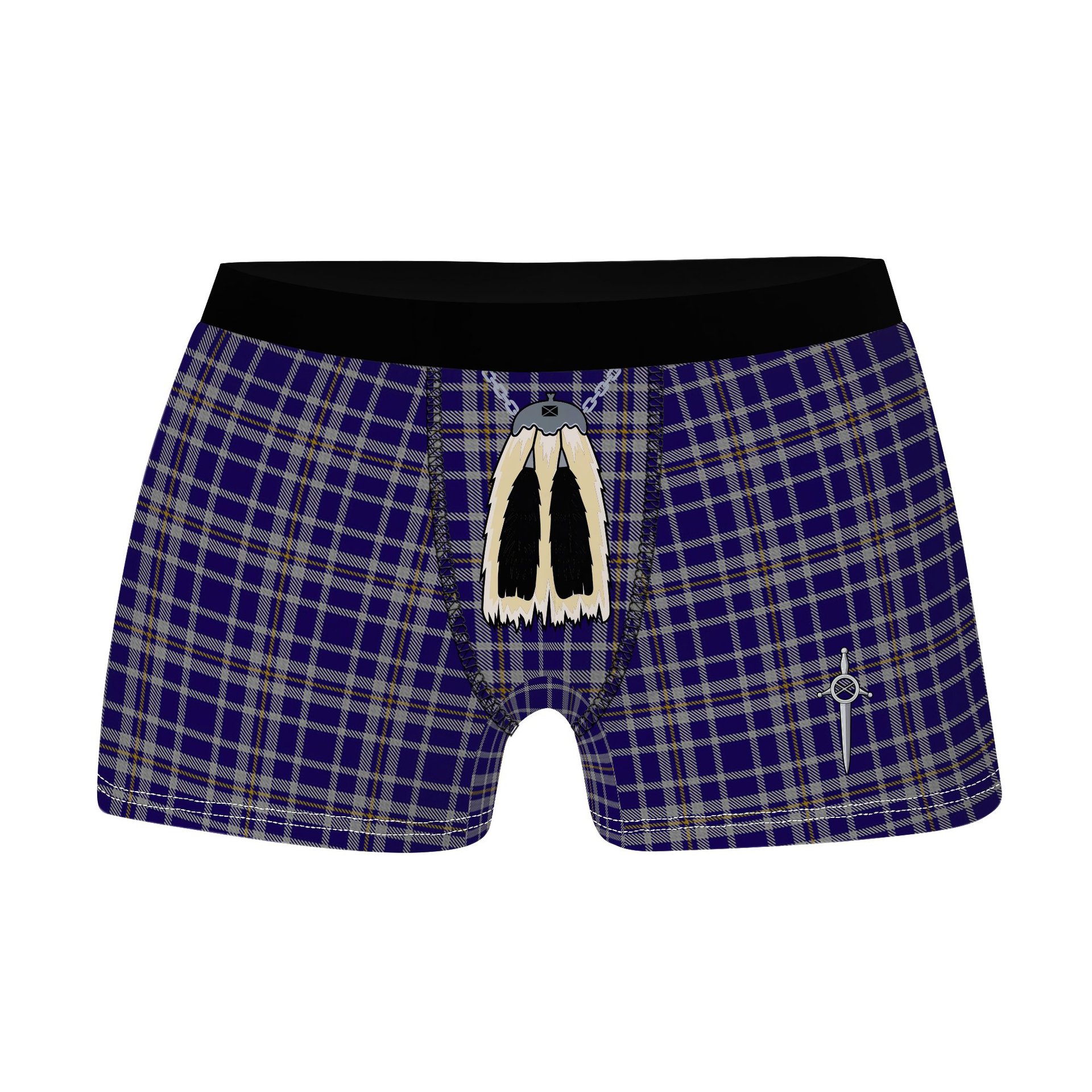 ScotsTee Shop Scottish Ochterlony SC Clan Highland Kilt Sporran Tartan Boxer Briefs