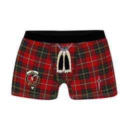 ScotsTee Shop Scottish Orr Senior, Gerald William Clan Crest Highland Kilt Sporran Tartan Boxer Briefs