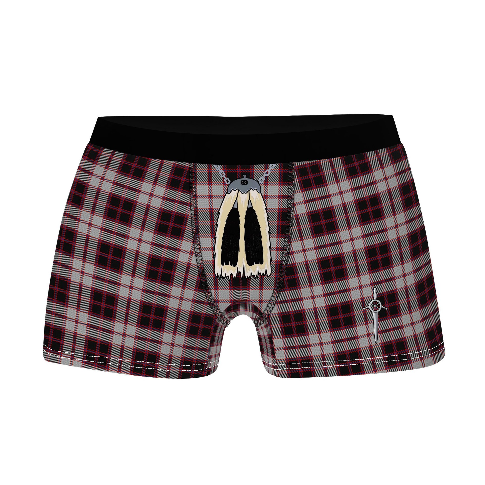 ScotsTee Shop Scottish MacPherson Clan Highland Kilt Sporran Tartan Boxer Briefs