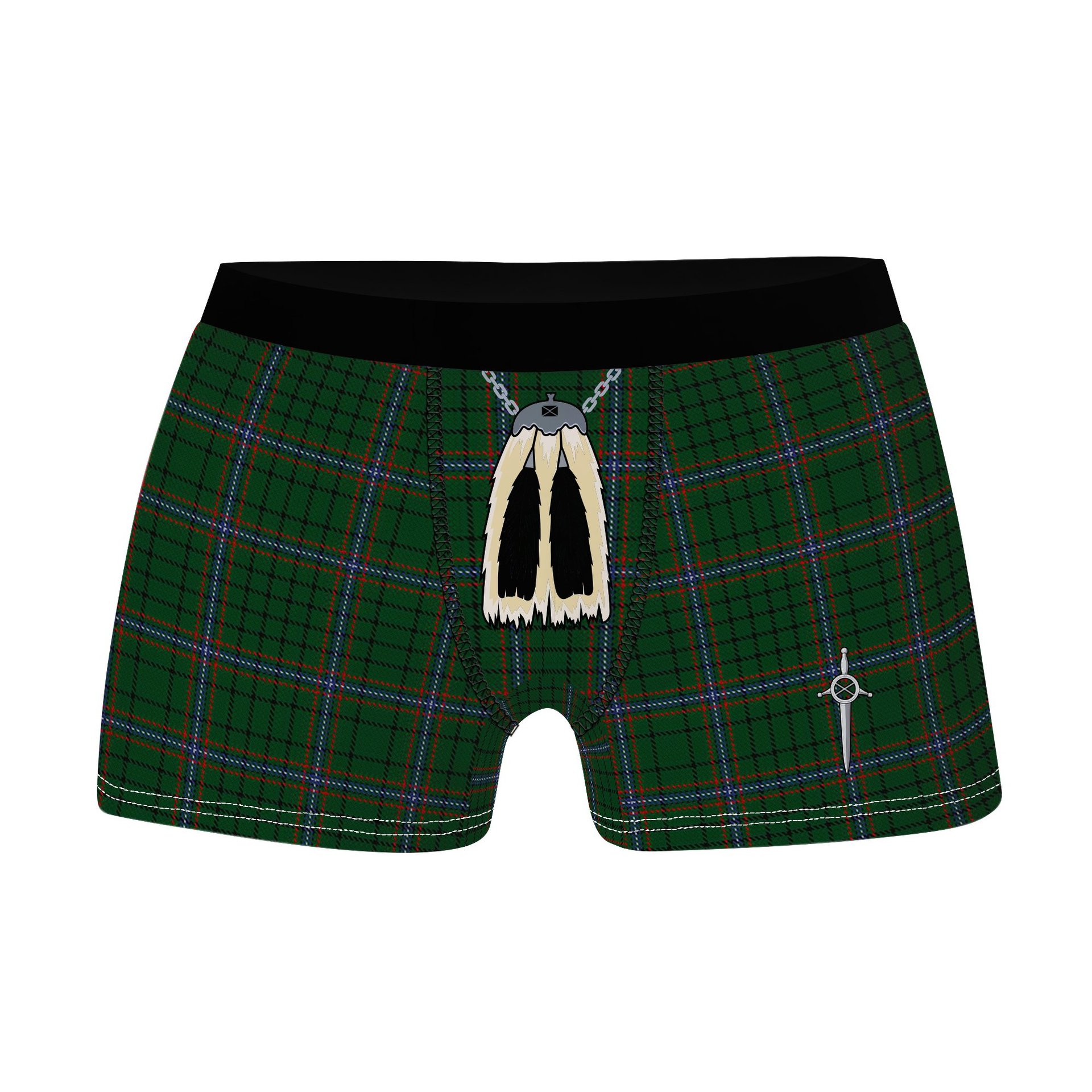 ScotsTee Shop Scottish MacRae Clan Highland Kilt Sporran Tartan Boxer Briefs