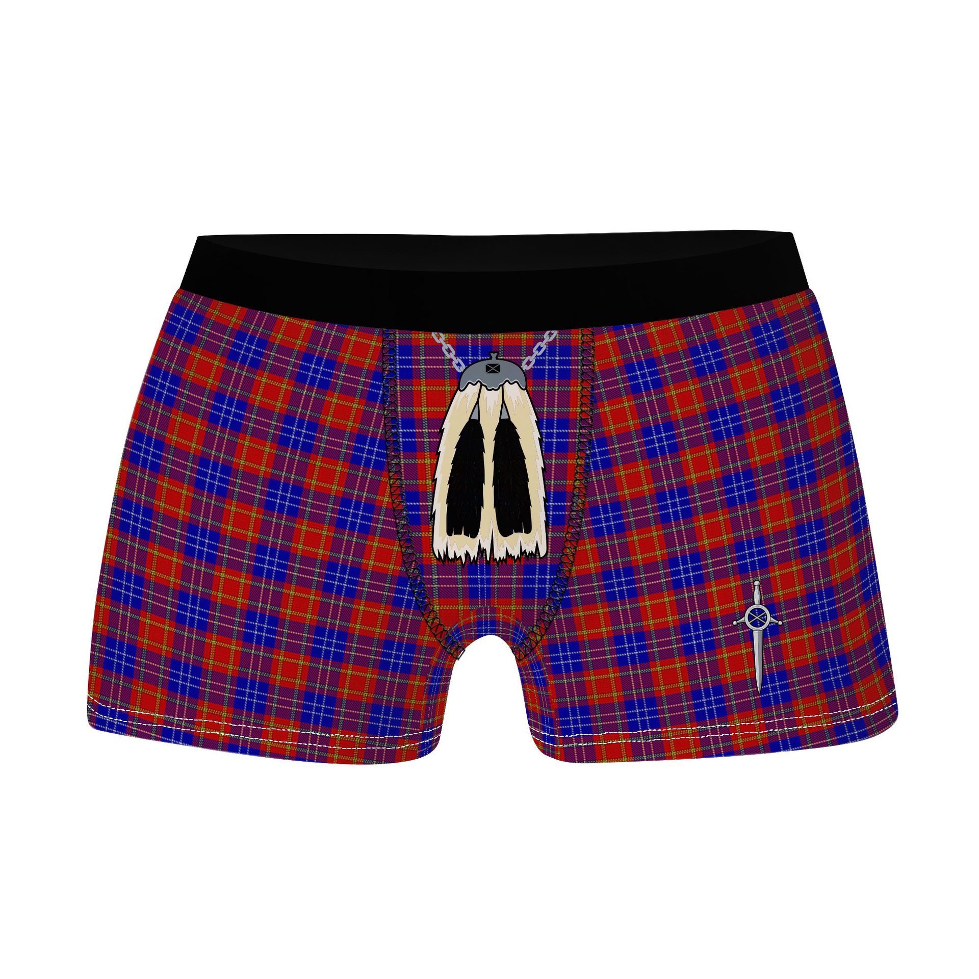 ScotsTee Shop Scottish Richardson Clan Highland Kilt Sporran Tartan Boxer Briefs