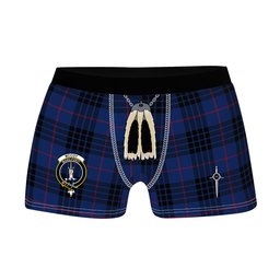 ScotsTee Shop Scottish McCoy Blue Clan Crest Highland Kilt Sporran Tartan Boxer Briefs