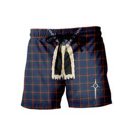 ScotsTee Shop Scottish Agnew Modern Men's Highland Kilt Sporran Tartan Shorts